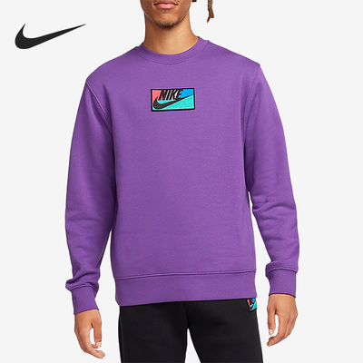 Nike/耐克正品新款男士加绒保暖时尚印花经典运动卫衣FB8436-599