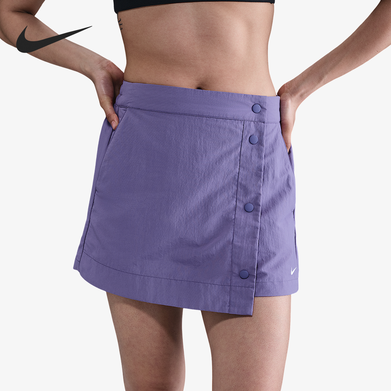 Nike/耐克正品Sportswear女士运动时尚排扣透气裙裤HM6980-527