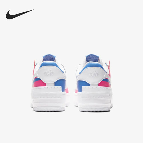 Nike/耐克正品Air Force 1女士低帮拼接耐磨板鞋CU3012-111