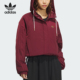 棉服KA5313 三叶草女士连帽梭织保暖短款 Adidas 阿迪达斯正品