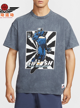 Nike/耐克正品2025夏季款男士宽松图案印花经典短袖HJ3673-060