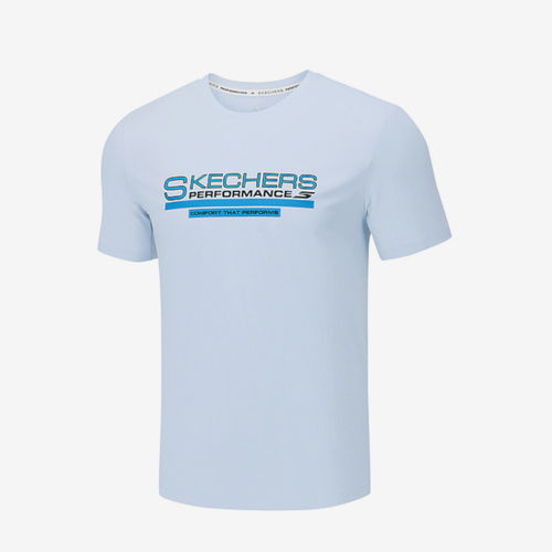 Skechers斯凯奇正品男士短袖透气圆领套头运动T恤P226M327-026P