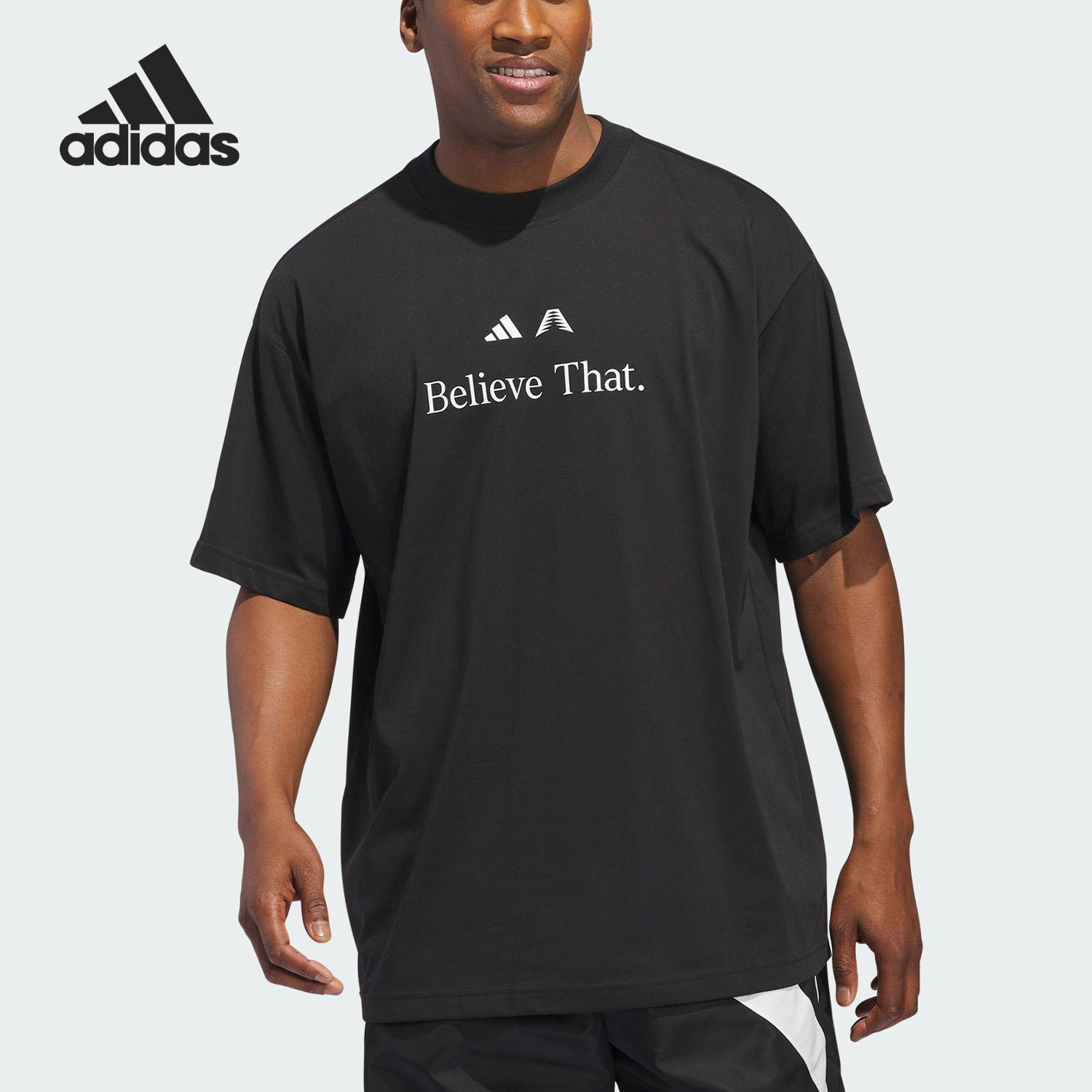 Adidas/阿迪达斯正品2025夏季男女跑步透气运动短袖JM7951