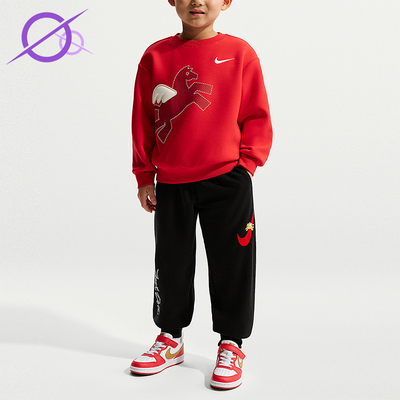 Nike/耐克正品2026春季款小童日常圆领针织束脚套装IU5340-010