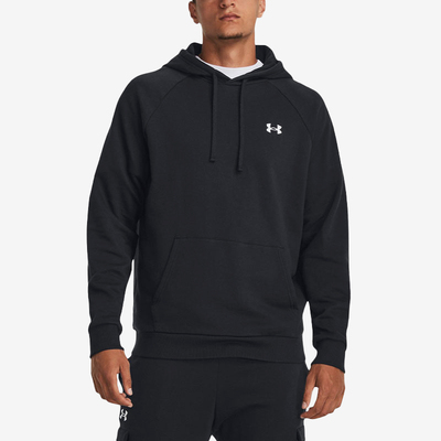 UA/安德玛正品2025新款男子加绒保暖连帽卫衣套头衫1379861-001