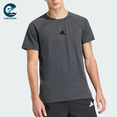 Adidas/阿迪达斯正品夏季男士休闲训练干爽透气运动短袖T恤HZ9648