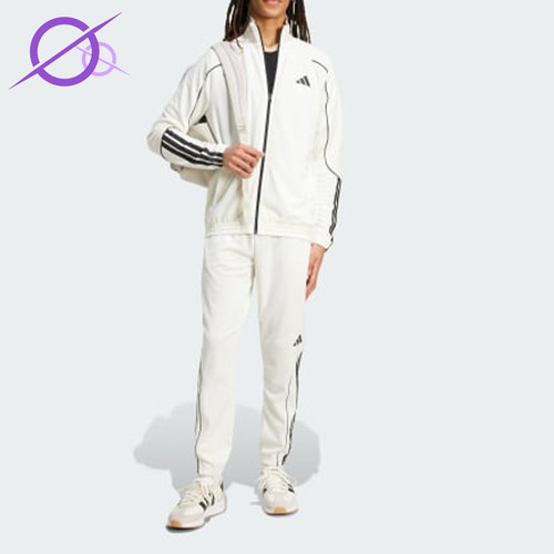 Adidas/阿迪达斯正品男士条纹长袖长裤休闲运动套装JX5527