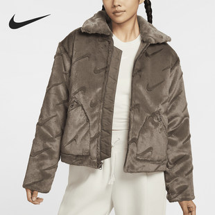 女士宽松人造毛皮翻领外套FV8020 Nike 新款 秋季 004 耐克正品
