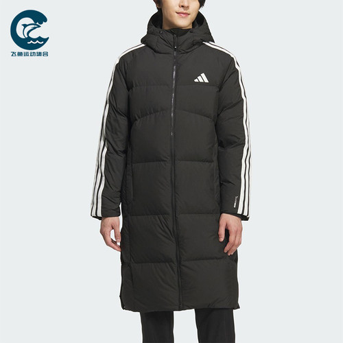 Adidas/阿迪达斯正品2025秋季款男士日常保暖连帽羽绒服KC2498