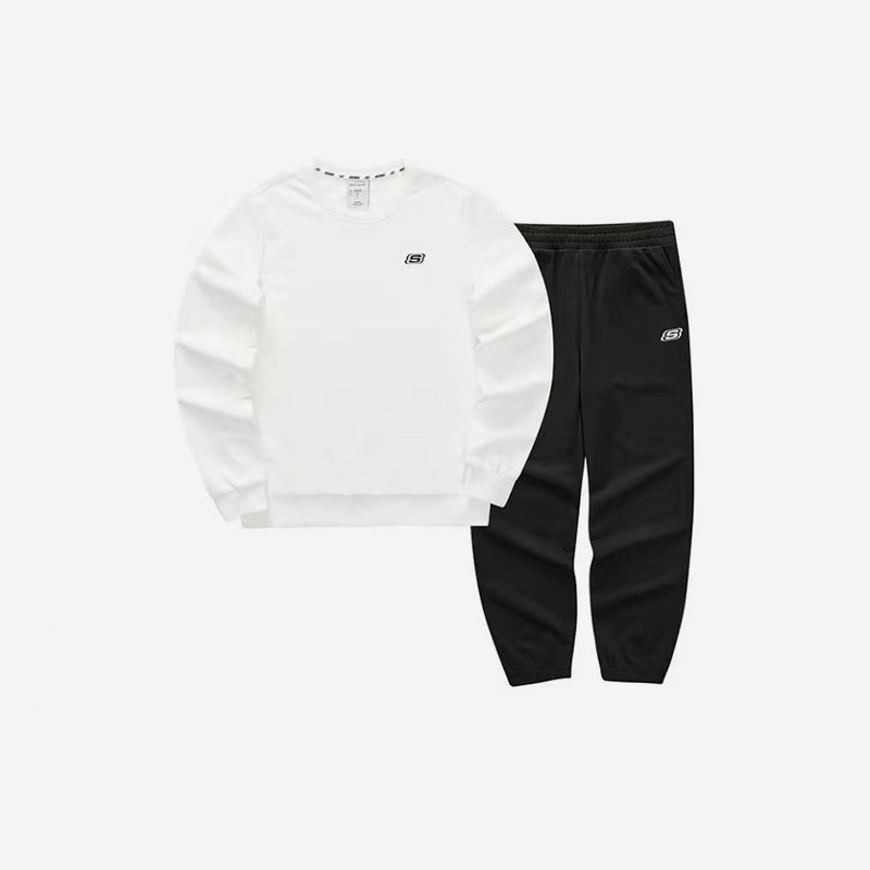 Skechers/斯凯奇正品2024新款男女同款针织圆领卫衣运动套装,运动服/休闲服装,运动套装,淘宝优惠券,粉丝福利购,淘宝优惠卷