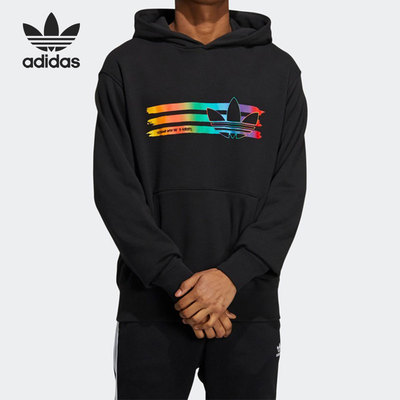 Adidas/阿迪达斯正品三叶草男女连帽宽松运动套头卫衣 HL4107