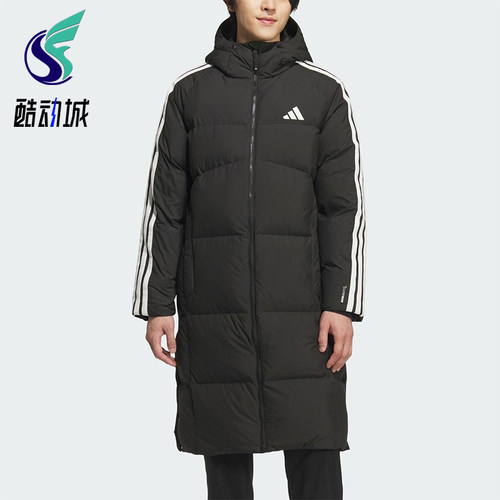 Adidas/阿迪达斯正品2025秋季款男士日常保暖连帽羽绒服KC2498