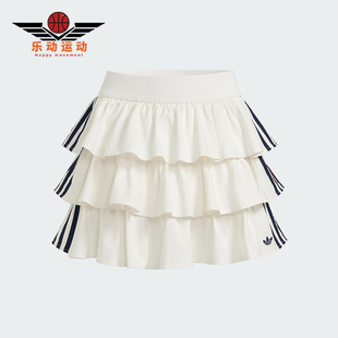 Adidas/阿迪达斯正品三叶草女士层次感时尚透气休闲短裙KE6654
