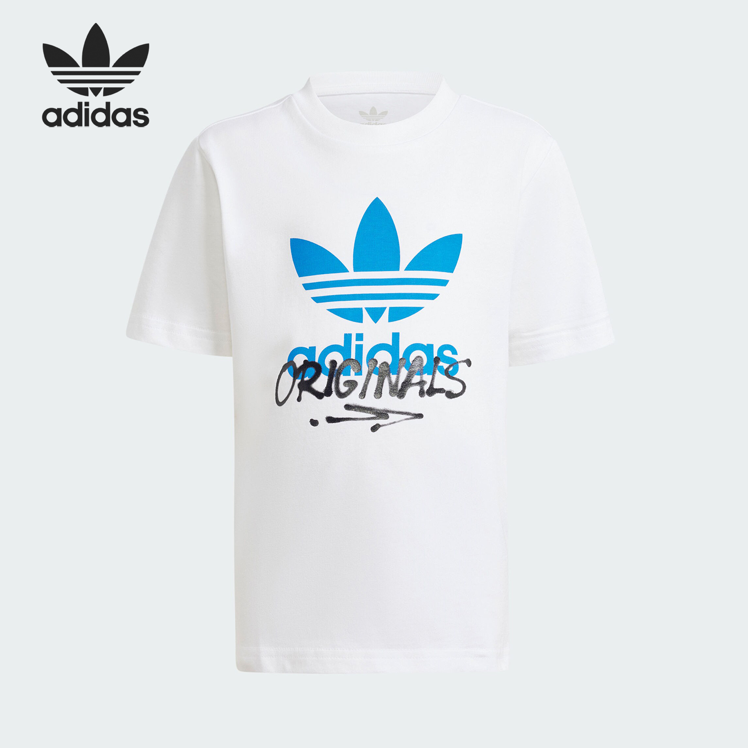 Adidas/阿迪达斯正品三叶草GRAPHICS TEE小童运动短袖IY5465