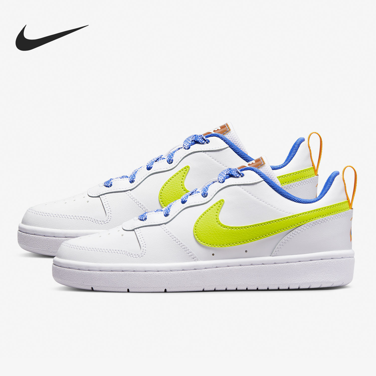Nike/耐克正品Court Borough Low 2女子GS大童板鞋DQ7770-100