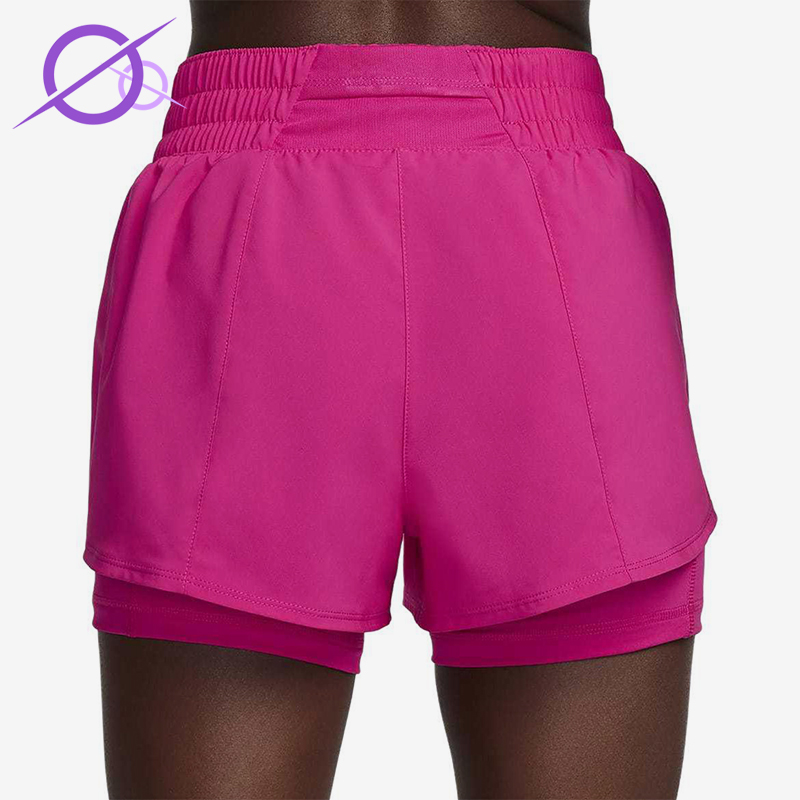 Nike/耐克正品2025女士运动二合一梭织印花跑步短裤DX6013-615