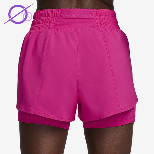 Nike/耐克正品2025女士运动二合一梭织印花跑步短裤DX6013-615