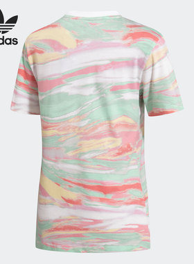 Adidas/阿迪达斯正品当季新款女子三叶草休闲圆领运动T恤GN4286
