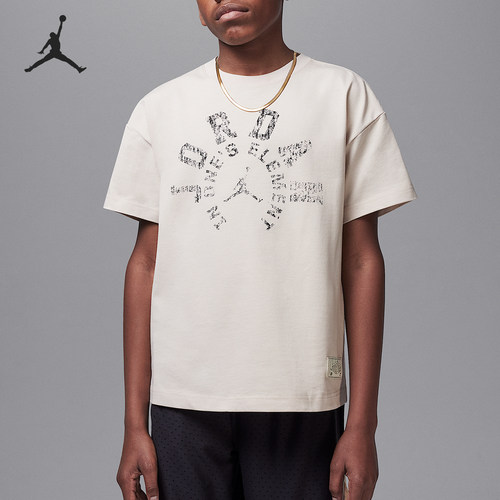 Nike/耐克正品JORDAN大童休闲印花宽松运动透气T恤II3169-140