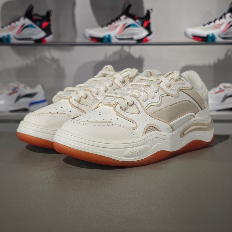 李宁正品FUTURE FLOW女子反光低帮经典运动轻质休闲鞋AGCU048-9