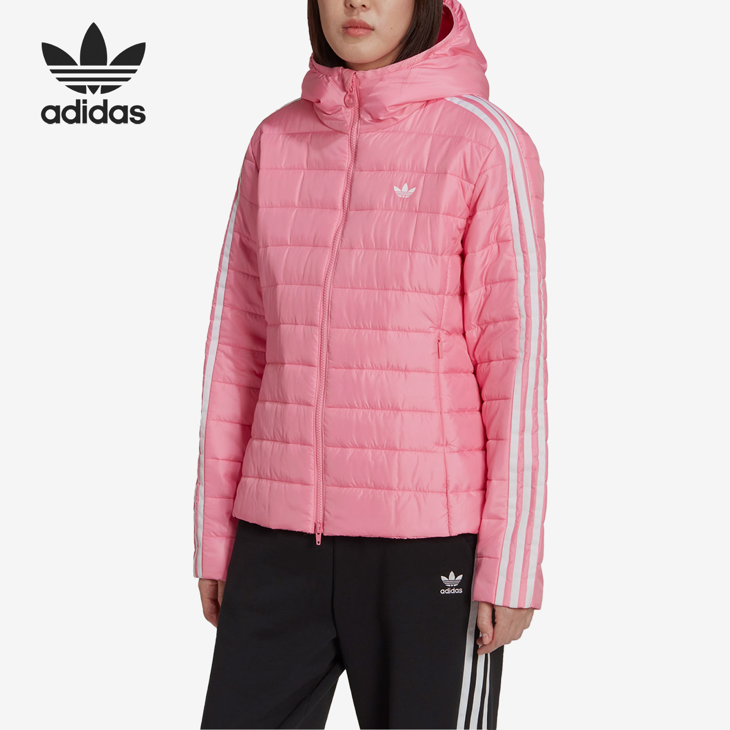 阿迪达斯正品女子防风羽绒服