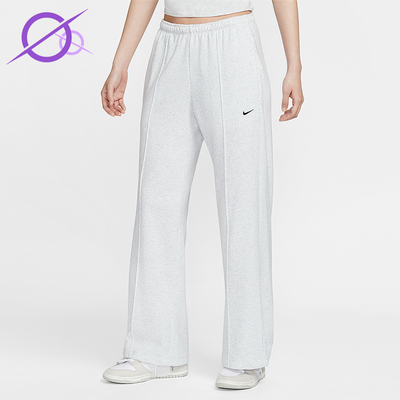 Nike/耐克正品Sportswear女士简约中腰法式毛圈直筒裤II3979-051