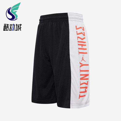 Nike/耐克正品JORDANAJ1新款男黑白色休闲篮球短裤CI0018-011