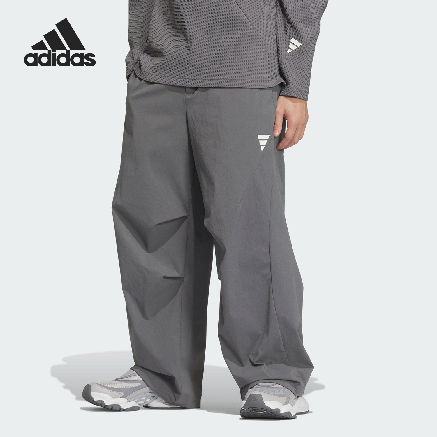 Adidas/阿迪达斯正品2025新款男士梭织户外休闲长裤KB4619