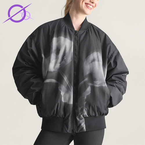 Adidas/阿迪达斯正品2025冬季款女士日常立领印花保暖棉服KA9599