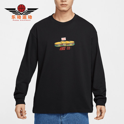 Nike/耐克正品25年春季男士圆领宽松休闲印花长袖HJ0807-010