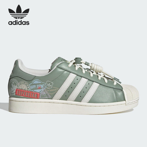 Adidas/阿迪达斯正品三叶草男女同款时尚潮流系带低帮板鞋JR1331