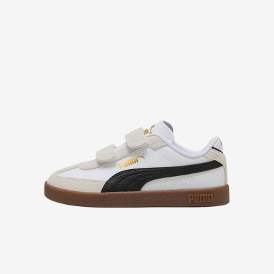 Puma/彪马正品ClubIIEra时尚白黑金儿童经典白黑色板鞋402307-02