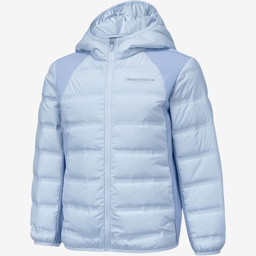 Skechers斯凯奇正品儿童短款连帽三防耐脏羽绒服P425K045-04B2