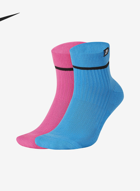 Nike/耐克正品新款男女透气柔软时尚经典运动袜两双装SK0262-967