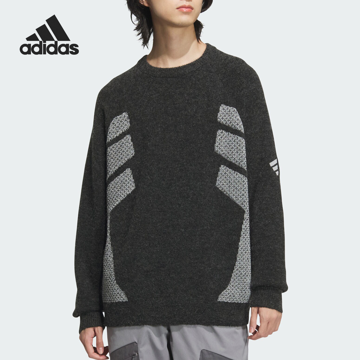 Adidas/阿迪达斯正品FUSTL P CREW2男士运动休闲针织衫JW6682