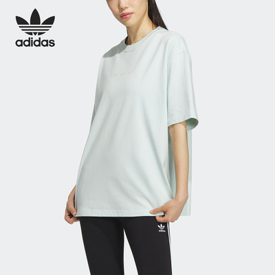 Adidas/阿迪达斯正品当季新款三叶草女子运动短袖T恤IK8675