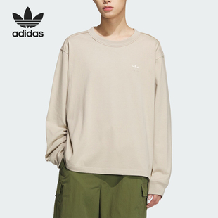 长袖 三叶草宽松情侣同款 圆领T恤JG1522 阿迪达斯正品 Adidas