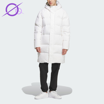 Adidas/阿迪达斯正品2025男女梭织运动休闲保暖长款羽绒服KQ5515