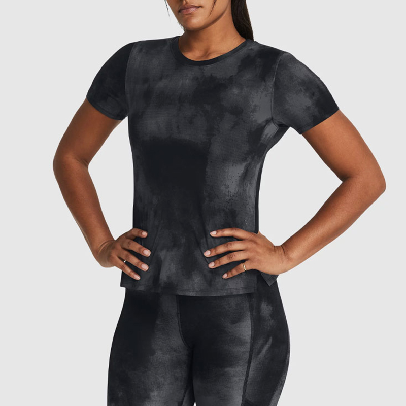 UA/安德玛正品Launch Elite女士反光圆领印花运动短袖1383365-001