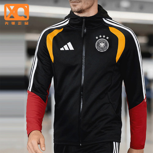 Adidas/阿迪达斯正品男士拉链训练条纹球员版足球外套JZ4581