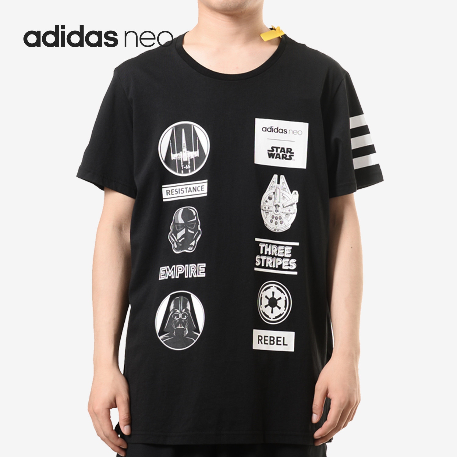 Adidas/阿迪达斯正品星球大战男子休闲运动短袖T恤 CV9383