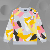 Lining 卫衣YWDS348 女小童加绒休闲运动套头圆领长袖 李宁正品 新款