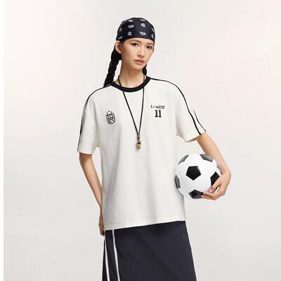 李宁正品男女复古宽松抗菌短袖