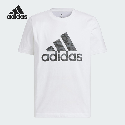 Adidas/阿迪达斯正品2025新款男士透气户外休闲短袖JZ9179