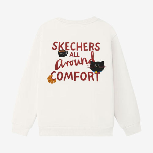 Skechers斯凯奇正品Comfort Essential儿童套头卫衣L425K059-0074