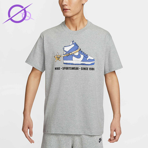 Nike/耐克正品2025秋季款男士运动宽松休闲针织短袖HQ9274-063