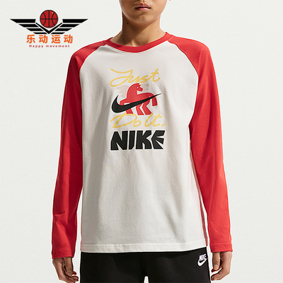 Nike/耐克正品Sportswear大童圆领日常休闲长袖插肩T恤IV4753-133