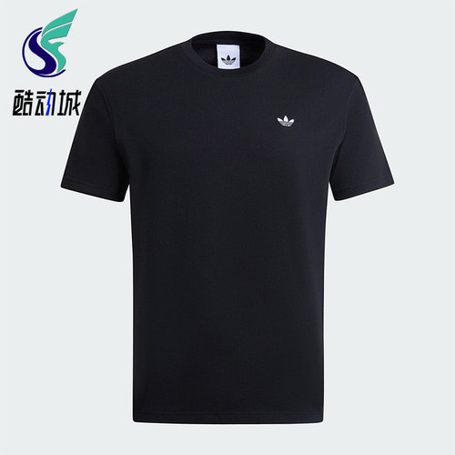 Adidas/阿迪达斯正品三叶草男女休闲针织套头圆领运动短袖IB7063