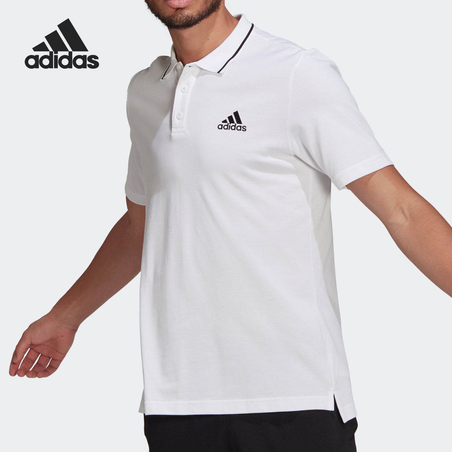 Adidas/阿迪达斯正品男子夏季运动休闲时尚短袖POLO衫 GK9221,运动服/休闲服装,运动POLO衫,淘宝优惠券,粉丝福利购,淘宝优惠卷
