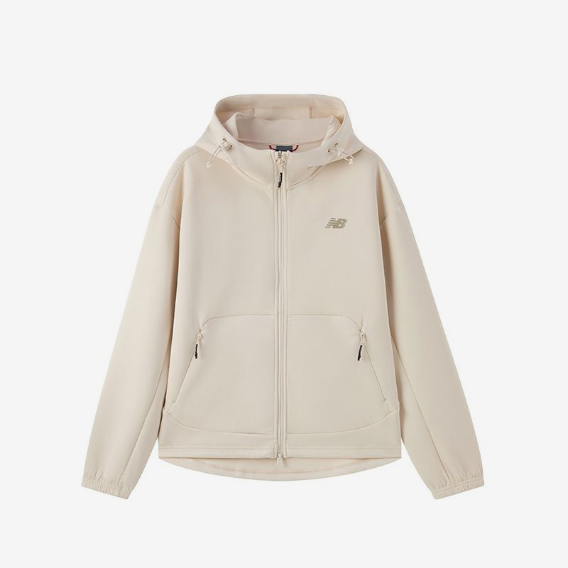 New Balance/NB正品运动男子户外休闲连帽夹克外套MDF13051-LBE